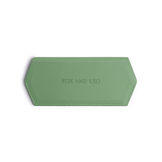 Fox and Leo glasses case - Sage
