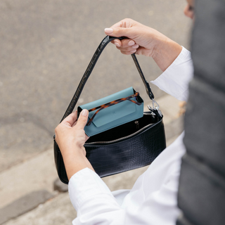 Fox and Leo glasses case - Teal