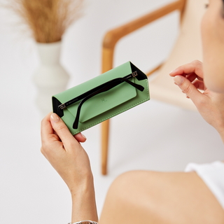Fox and Leo glasses case - Sage