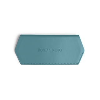 Fox and Leo glasses case - Teal