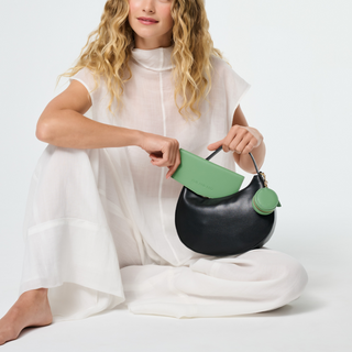 Eye Catcher charm with microfibre cleaning cloth - Sage