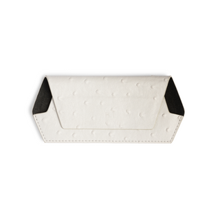 Fox and Leo glasses case Ostrich print - Stone