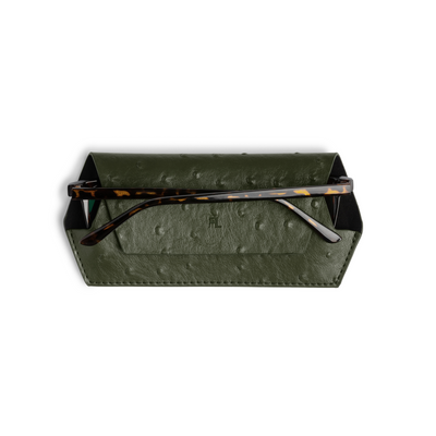 Slimline Glasses Case Ostrich print - Olive – Slimline Glasses Case Ostrich print - Olive