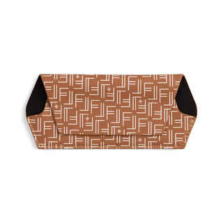 Fox and Leo glasses case - Vegan F&L Print Tan