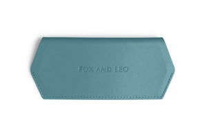 Fox and Leo glasses case - Teal