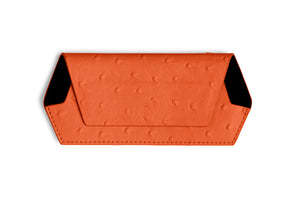 Fox and Leo glasses case Ostrich print - Ginger